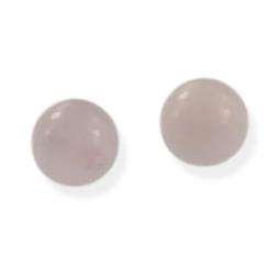 2 stk. 6 mm Anborede Rosakvarts perler